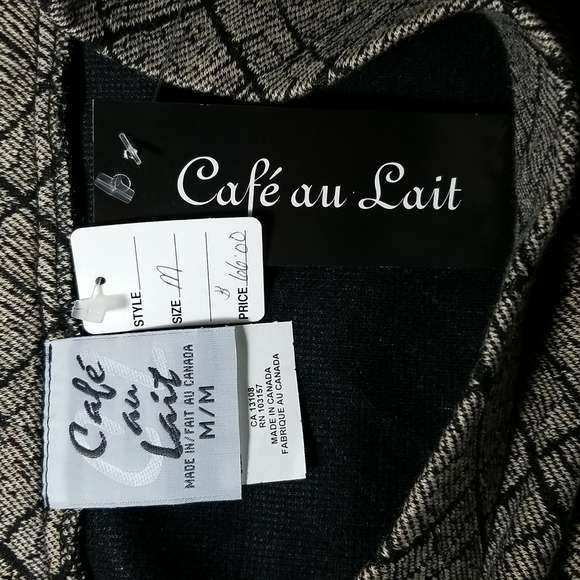 Vintage Cafe Au Lait Women's Top and Skirt Set Y2K Canada Made - Picture 5 of 6